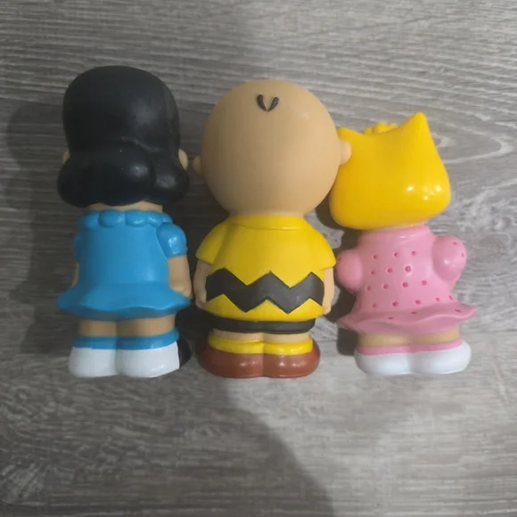 Peanuts JP Just Play Charlie Brown & Co Squishy Rubber Figures Vintage. - Picture 2 of 3